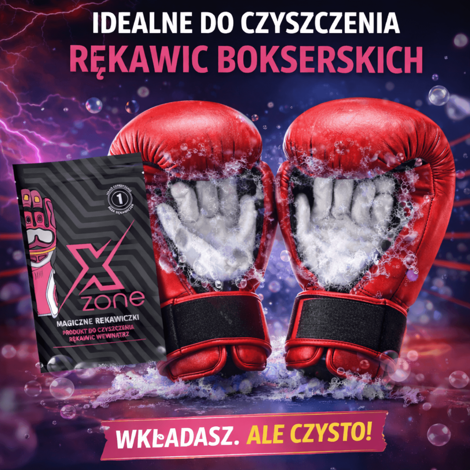 Krok 4 - powtarzasz dla drugiej rękawicy i umywasz ręce