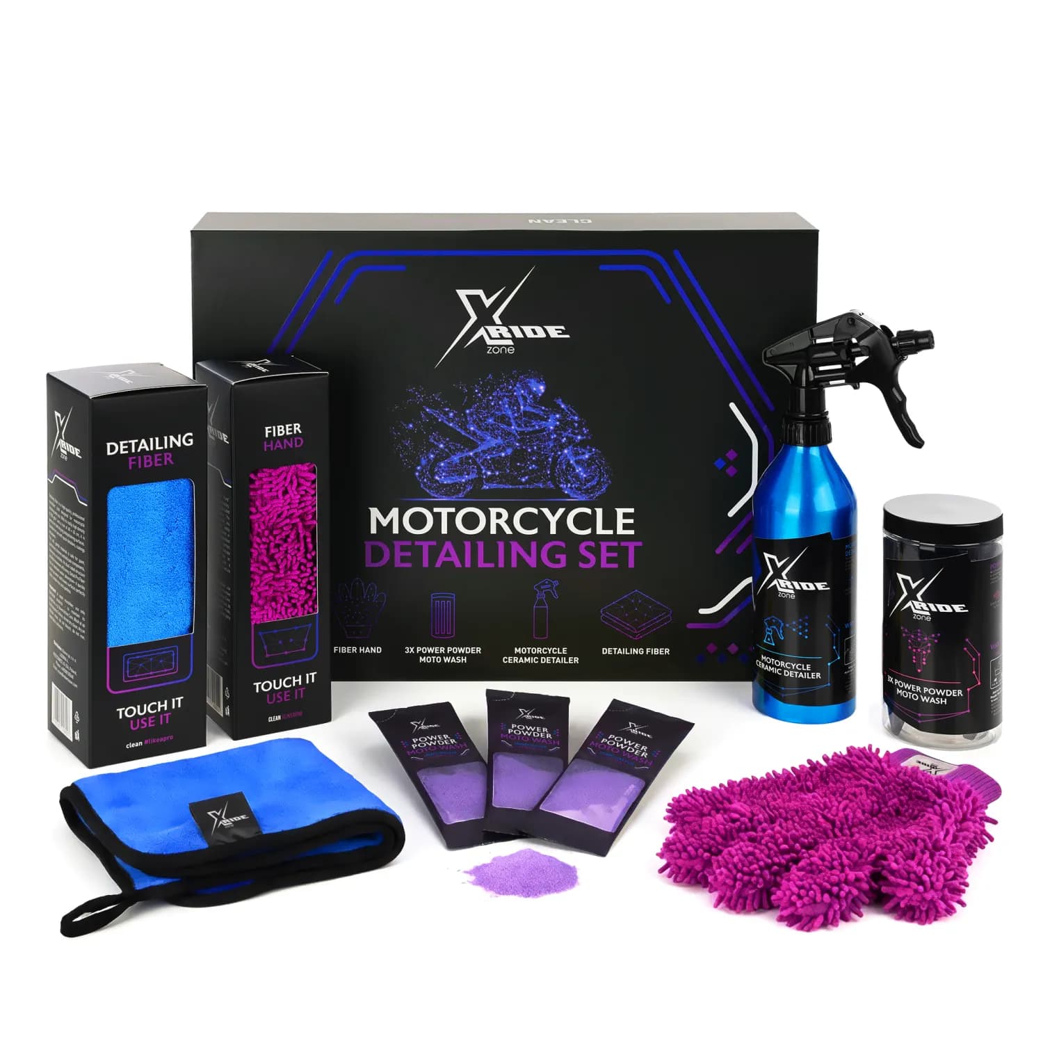 Motocycle Detailing Set - kompletny zestaw do mycia, pielęgnacji i ochrony motocykla